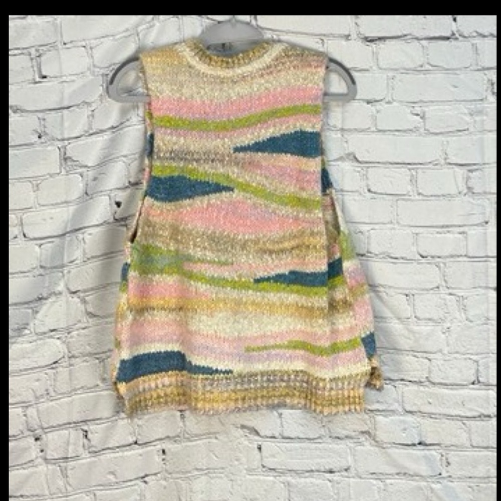 Pilcro Multicolor Knit Tank Top in Pink, Blue, Green - Picture 2 of 9